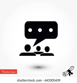 speech bubble vector icon, flat design best vector icon