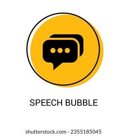 Speech bubble vector. Speech bubble icon illustration on white background. Stock vector.