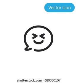 Speech bubble vector icon, illustration symbol