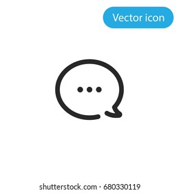 Speech bubble vector icon, illustration symbol