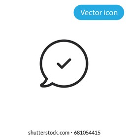 Speech bubble vector icon, illustration symbol