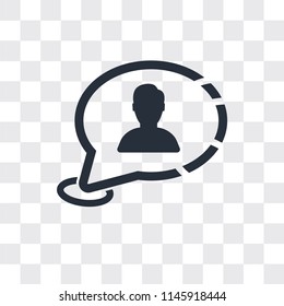 Speech bubble vector icon isolated on transparent background, Speech bubble logo concept