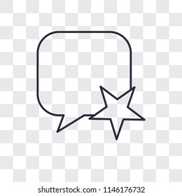 Speech bubble vector icon isolated on transparent background, Speech bubble logo concept