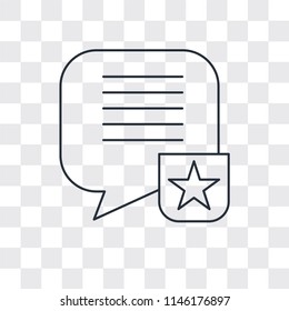 Speech bubble vector icon isolated on transparent background, Speech bubble logo concept