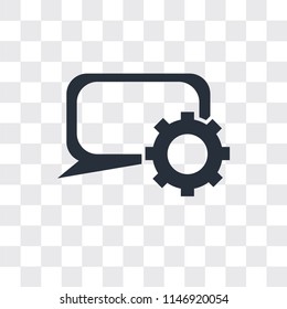 Speech bubble vector icon isolated on transparent background, Speech bubble logo concept