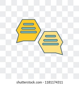 Speech bubble vector icon isolated on transparent background, Speech bubble logo concept