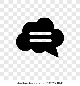 Speech bubble vector icon isolated on transparent background, Speech bubble transparency logo concept
