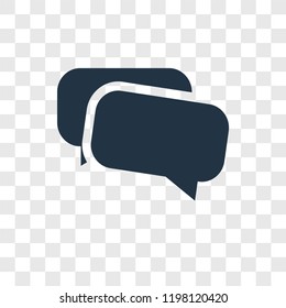 Speech bubble vector icon isolated on transparent background, Speech bubble transparency logo concept