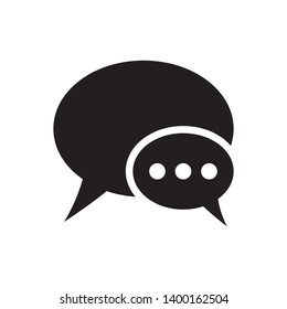 Speech bubble vector icon isolated