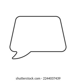 Speech bubble vector icon. Line sign for mobile concept and web design. Symbol, logo illustration. Vector graphics