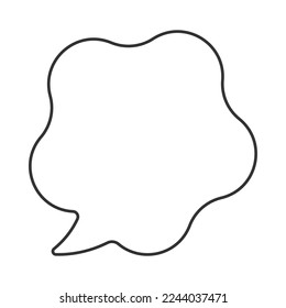 Speech bubble vector icon. Line sign for mobile concept and web design. Symbol, logo illustration. Vector graphics