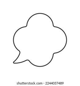 Speech bubble vector icon. Line sign for mobile concept and web design. Symbol, logo illustration. Vector graphics