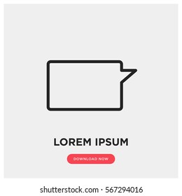 Speech bubble vector icon, message symbol. Modern, simple flat vector illustration for web site or mobile app