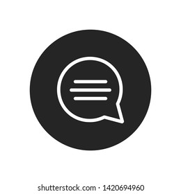 Speech bubble vector icon in modern design style for web site and mobile app