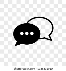 Speech bubble vector icon on transparent background, Speech bubble icon