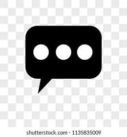 Speech bubble vector icon on transparent background, Speech bubble icon