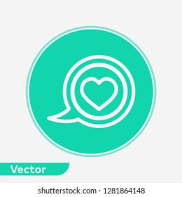 Speech bubble vector icon sign symbol