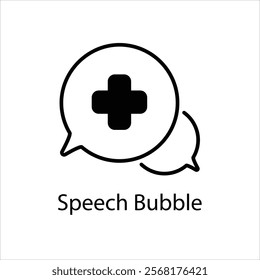 Speech Bubble Vector icon stock illustration