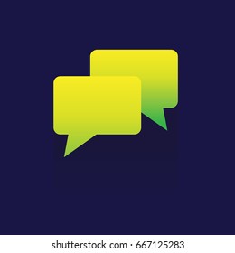 Speech bubble vector icon. Website icon. Vector Tool. button. symbol. object. on blue background