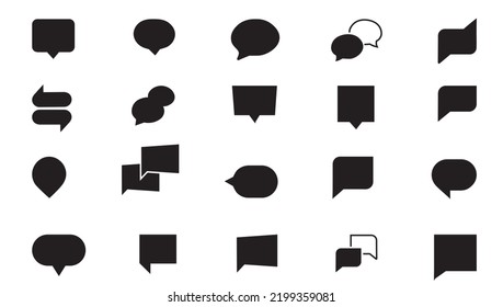 Speech bubble vector icons set.