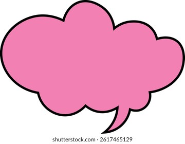Speech Bubble Vector Illustration with Cartoon Design. 