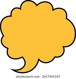Speech Bubble Vector Illustration with Cartoon Design. 