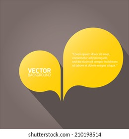 speech bubble vector illustration. orange thought bubble icon on grey