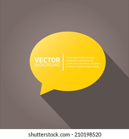 speech bubble vector illustration. orange thought bubble icon on grey