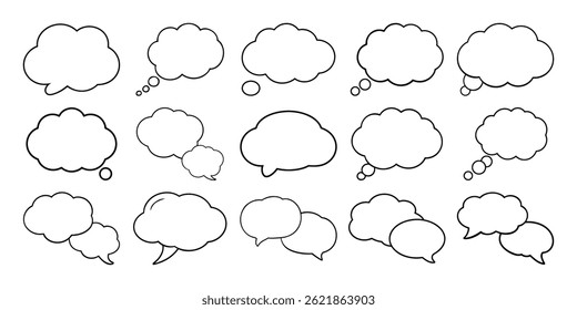 Speech bubble vector illustration set