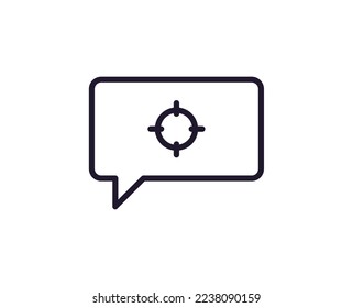 Speech bubble vector line icon. Premium quality logo for web sites, design, online shops, companies, books, advertisements. Black outline pictogram isolated on white background 