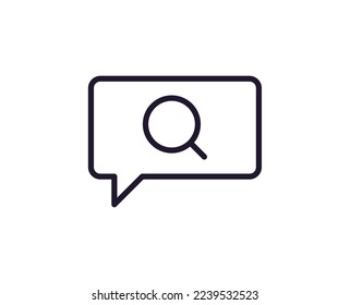 Speech bubble vector line icon. Premium quality logo for web sites, design, online shops, companies, books, advertisements. Black outline pictogram isolated on white background 