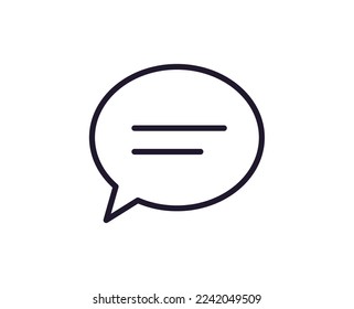Speech bubble vector line icon. Premium quality logo for web sites, design, online shops, companies, books, advertisements. Black outline pictogram isolated on white background 