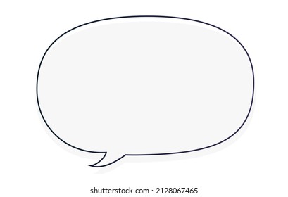 Speech bubble vector line style for chat, message, communication, banner, sign. Illustration 10 eps