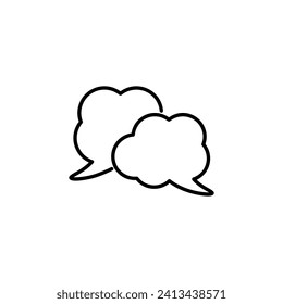 Speech Bubble Vector Linear Icon. Perfect for design, infographics, web sites, apps