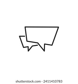 Speech Bubble Vector Linear Symbol. Perfect for design, infographics, web sites, apps
