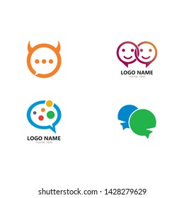 Speech bubble. Vector logo design. Business concept icon.