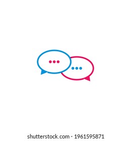 Speech bubble. Vector logo design. Business concept icon.