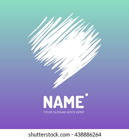 Speech bubble. Vector logo design. Business concept icon.