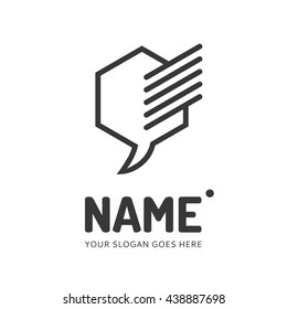 Speech bubble. Vector logo design. Business concept icon.