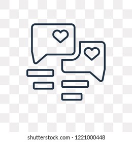Speech bubble vector outline icon isolated on transparent background, high quality linear Speech bubble transparency concept can be used web and mobile
