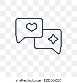 Speech bubble vector outline icon isolated on transparent background, high quality linear Speech bubble transparency concept can be used web and mobile