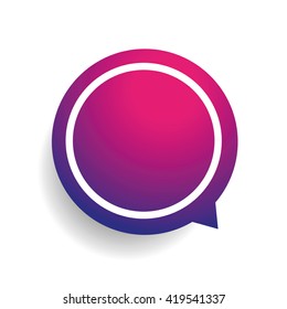 Speech bubble vector red