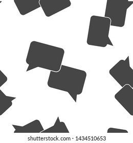 Speech bubble vector seamless pattern on a white background.