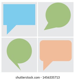 speech bubble vector set collection, simple speech bubble