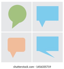 speech bubble vector set collection, simple speech bubble