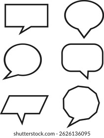 speech bubble vector set. message bubble set