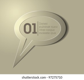 speech bubble vector / simple message cloud / elegant design