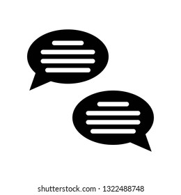 Speech bubble vector, Social media solid design icon