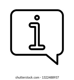 I in speech bubble vector, Social media line design icon