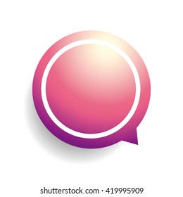 Speech bubble vector violet